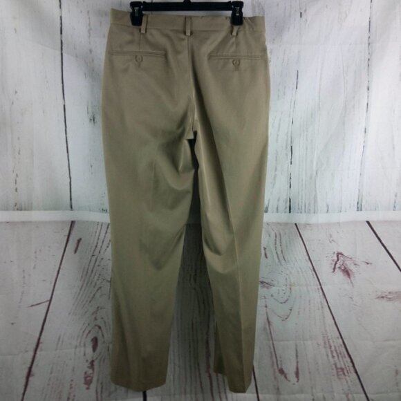 Jos A Bank Leadbetter Golf Tailored Fit Expandable Waist Tan Dress Pants 32x32FF - Picture 8 of 11